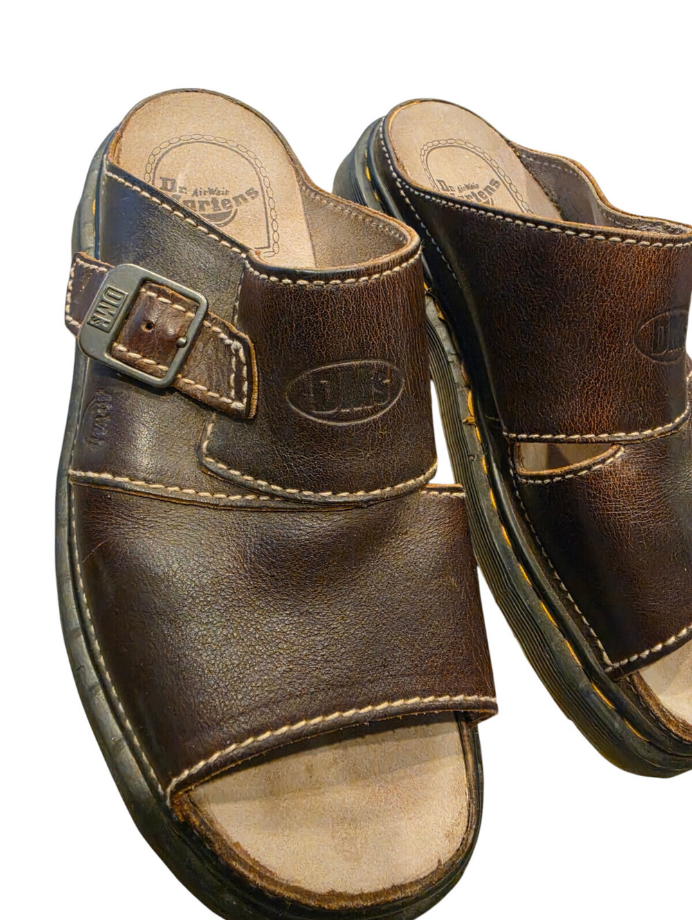 Dr. Martens Docs Vintage Sz. US 10 Air Wair Chunky Mule Platform Slides England - Picture 3 of 8